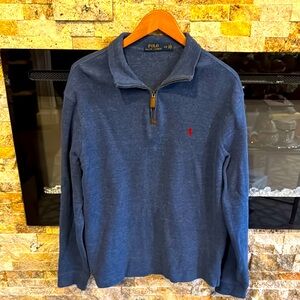 Polo Ralph Lauren Blue Quarter-Zip Pullover men’s  Large